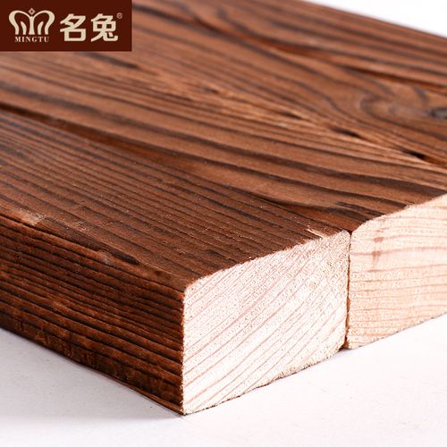 名兔花旗松碳化木板材 阳台户外地板的理想选择